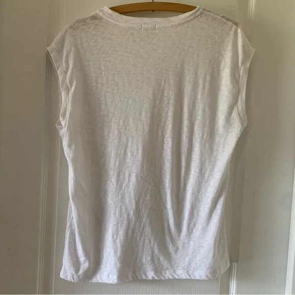 J.Crew white floral eyelet front sleeveless top - Picture 6 of 6